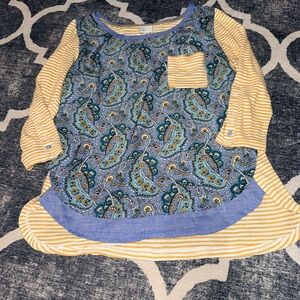 Anthropologie-Small Farrago Paisley Top